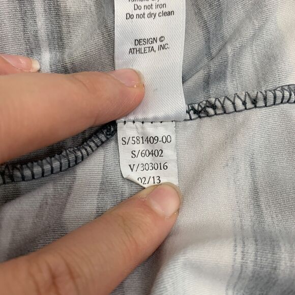 Athleta Tinker Tank Top S Small Airbrush Striped Built in Bra Racerback Side Tie - Picture 11 of 13